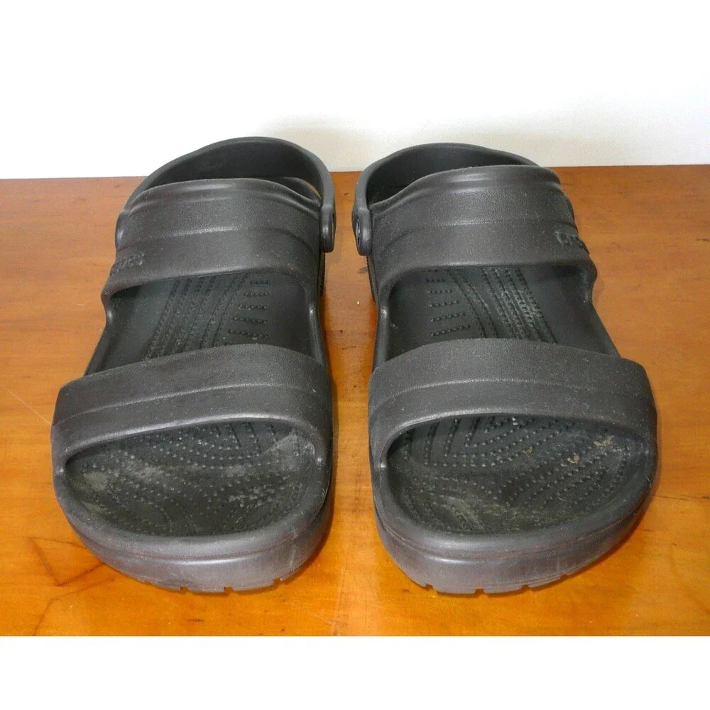 Crocs Classic 2 Strap Sandals Brown Men's Size 13 Excellent Condition Heel Strap